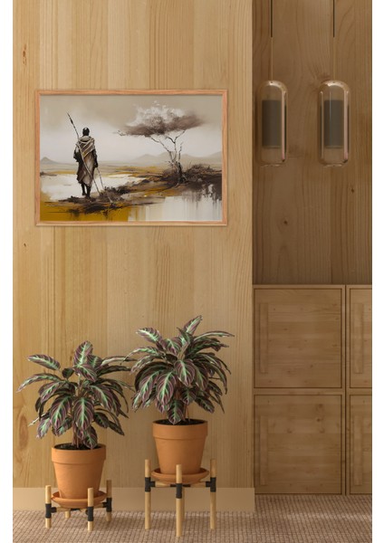 Ahşap Çerçeveli Mdf Tek Tablo Afrika Dekoru Tablo (Kendi Tablo Setinizi Oluşturacağınız Liste) 23 x 32 Çerçeveli 1004