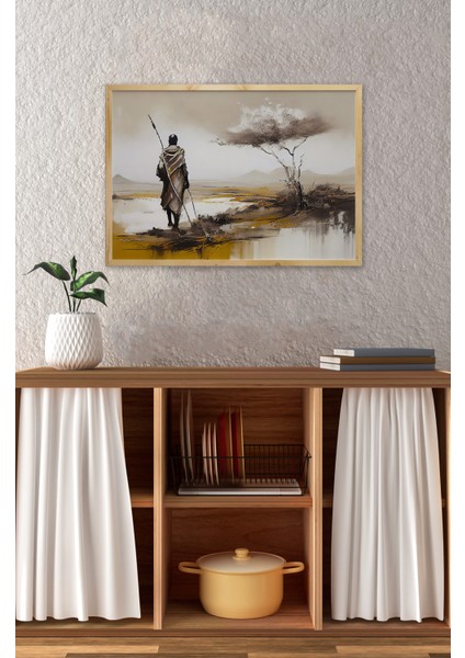 Ahşap Çerçeveli Mdf Tek Tablo Afrika Dekoru Tablo (Kendi Tablo Setinizi Oluşturacağınız Liste) 23 x 32 Çerçeveli 1004 fiyatları