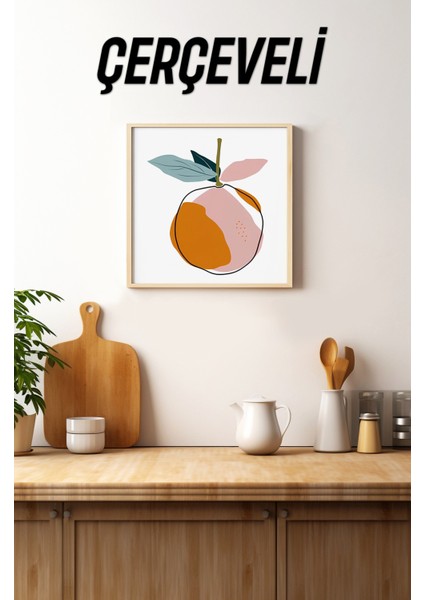 Ahşap Çerçeveli Mdf Kare Tek Tablo (Kendi Tablo Setinizi Oluşturacağınız Liste) MUTFAK02 23 x 23 Çerçeveli TX1179