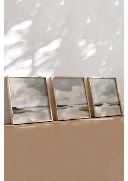 Ahşap Çerçeveli Mdf Kare Tablo Seti Salon ve Oturma Odası Için KR4027 23 x 23 fiyatları