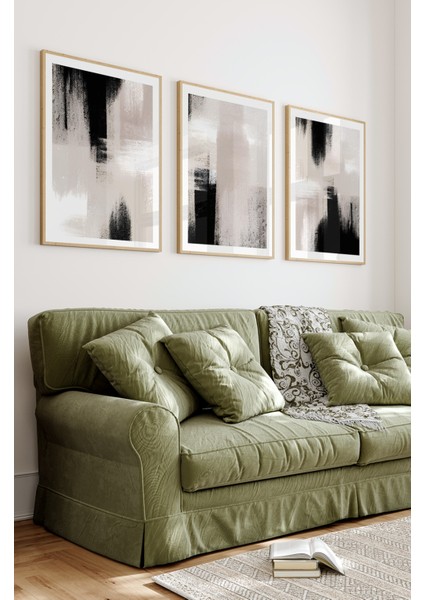 Ahşap Çerçeveli Mdf Tablo Seti Salon ve Oturma Odası Için ÇT3092 23 x 32 fiyatları