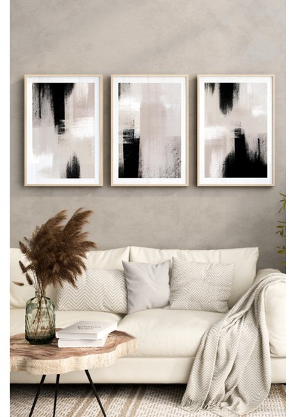 Ahşap Çerçeveli Mdf Tablo Seti Salon ve Oturma Odası Için ÇT3092 23 x 32 indirimleri