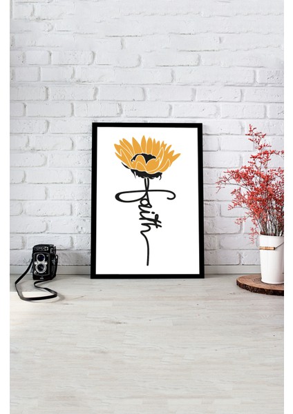 Notpa Tek Tablo Çerçeve Görünümlü Ahşap Duvar Tablosu A4 21 x 29.7 A4-10