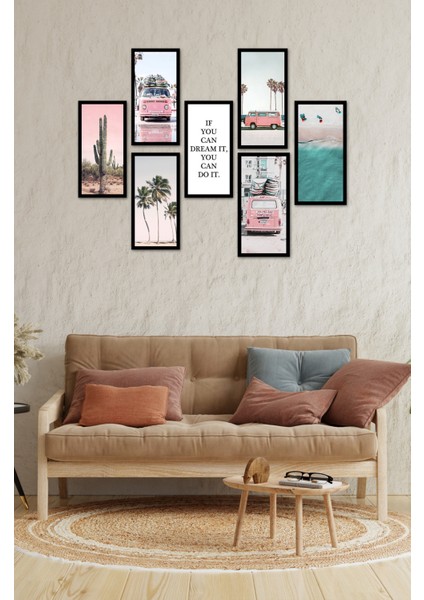 Modern Style Mutfak Model Dekorize Mdf 7 Parça Çerçeve Görünümlü Tablo Set 10206 10 x 20