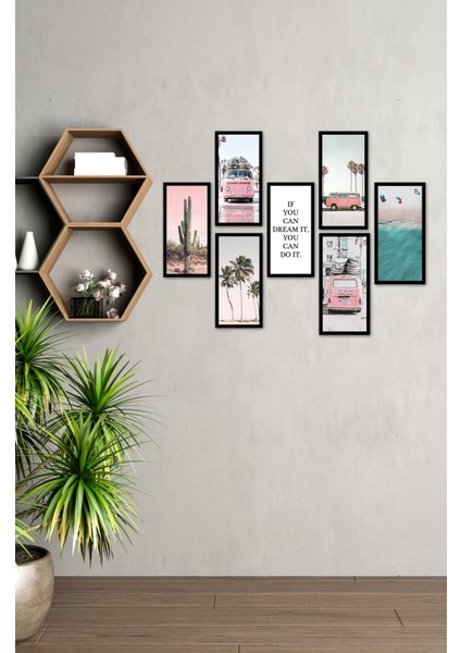 Modern Style Mutfak Model Dekorize Mdf 7 Parça Çerçeve Görünümlü Tablo Set 10206 10 x 20 modelleri