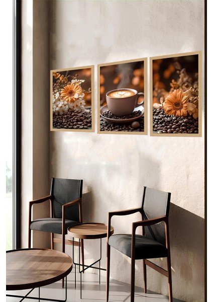 ☕ Kahve Çiçekleri – 3’lü Mdf Uv Baskılı Tablo Seti (3 Ebat Seçeneği) CRVS1017 13 x 17 indirimleri