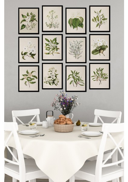 Dekorize Mdf Tablo Seti 12 Parça - Salon Oturma Odası Için Duvar Dekoru Çerçeve Görünümlü Onk Seri 1028 13 x 17 fırsatları