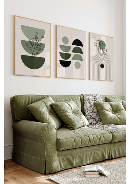 Dekorize Mdf Tablo Seti 3 Parça 3 mm - Çerçeveli Salon Oturma Odası Için Duvar Dekoru 3019 23 x 32 fiyatları