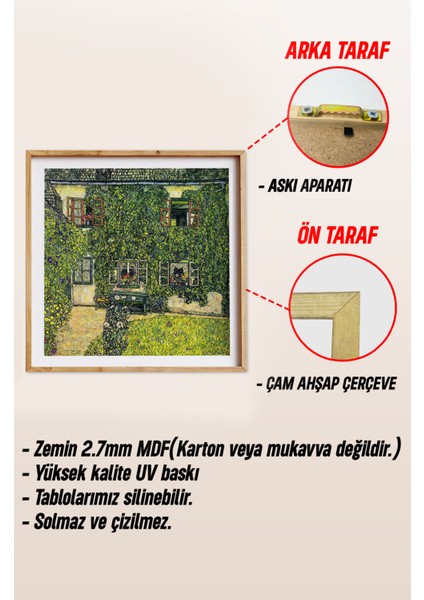 Ahşap Çerçeveli Mdf Kare Tek Tablo (Kendi Tablo Setinizi Oluşturacağınız Liste) TX1006 23 x 23