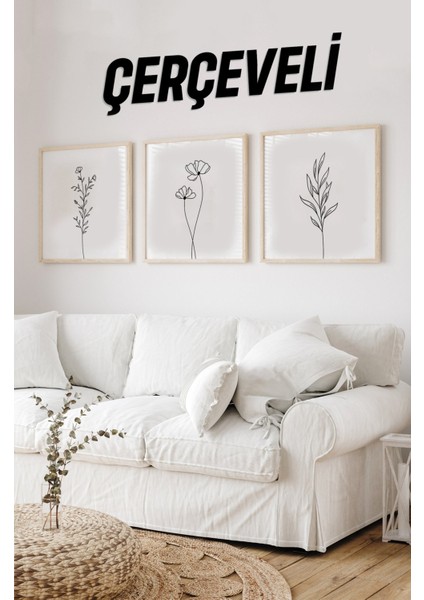 9AHŞAP Çerçeveli Mdf Kare Tablo Seti Salon ve Oturma Odası Için KR4029 23 x 23