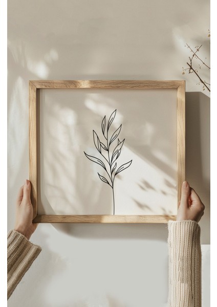 9AHŞAP Çerçeveli Mdf Kare Tablo Seti Salon ve Oturma Odası Için KR4029 23 x 23