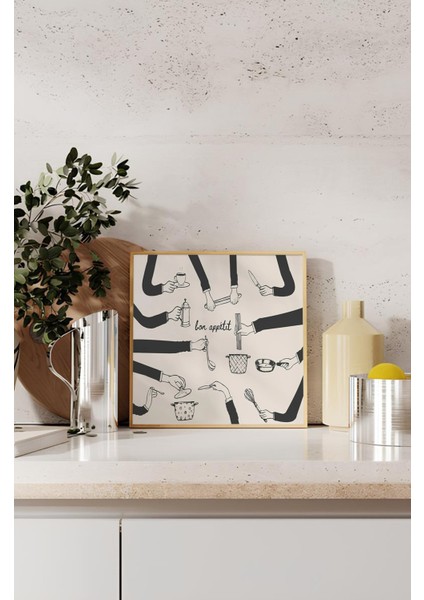 Ahşap Çerçeveli Mdf Kare Tek Tablo (Kendi Tablo Setinizi Oluşturacağınız Liste) MUTFAK03 TX1090 23 x 23 Çerçeveli TX1190 indirimleri