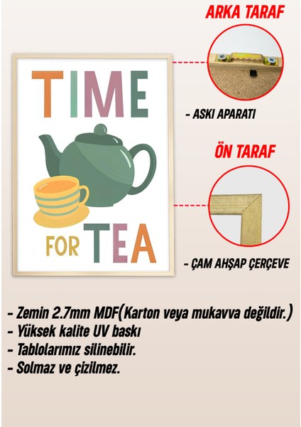 ☕ “enjoy Life Eat Cake – Time For Tea – But First Coffee” Tablo Seti (3’lü) – Uv Baskılı CRV1048 23 x 32 indirimleri