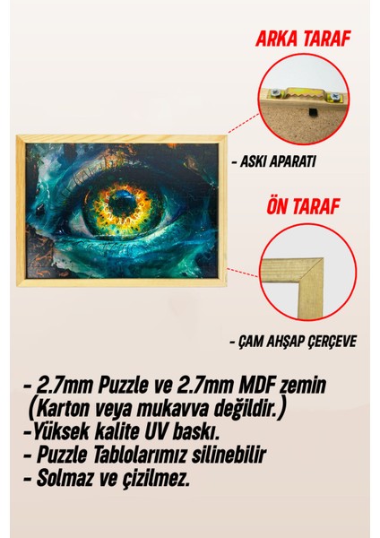 Ahşap Çerçeveli Puzzle - Tablo Hthp - 002 23 x 32