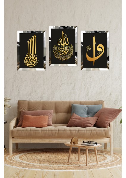 Notpa Islami 3'lü Tablo Pileksi Kenar 21X30 30 cm