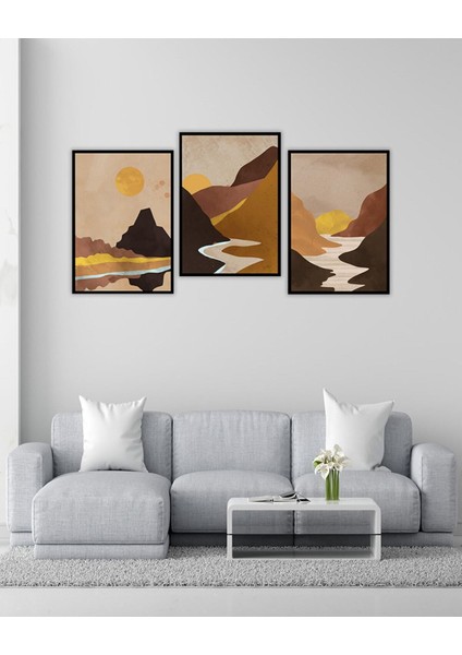 Dekorize Mdf Tablo Seti 3 Parça 3 mm - Vadi Salon Oturma Odası Için Duvar Dekoru 13 x 17 fiyatları