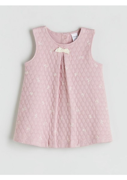 Lcw Baby Pembe Fiyonk Baskılı Kız Bebek Elbise ve Tişört indirimleri