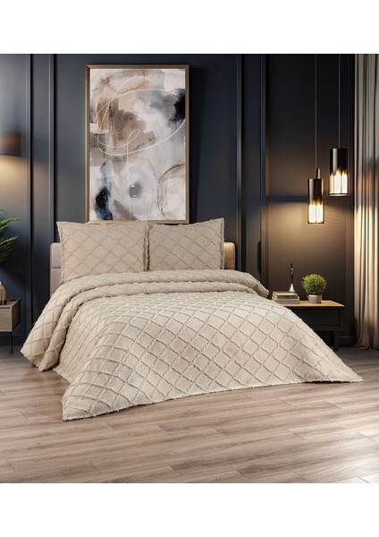 Iskandinav Eva 3 Parça Çift Kişilik Yatak Örtüsü