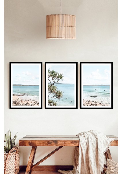 Dekorize Mdf Tablo Seti 3 Parça 3 mm - Salon ve Ofisler Için Çerçeve Görünümlü Duvar Dekoru 3066 13 x 17