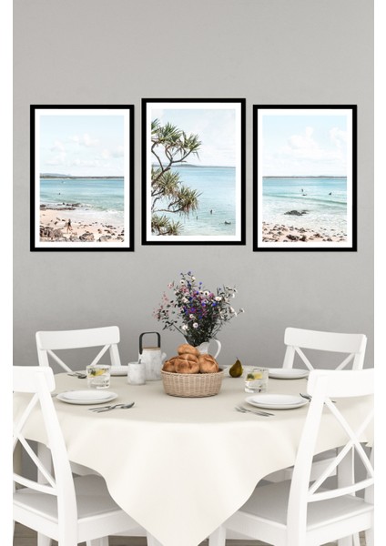 Dekorize Mdf Tablo Seti 3 Parça 3 mm - Salon ve Ofisler Için Çerçeve Görünümlü Duvar Dekoru 3066 13 x 17 fiyatları