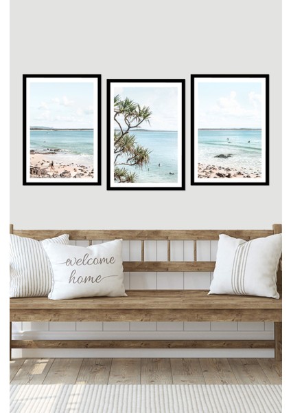 Dekorize Mdf Tablo Seti 3 Parça 3 mm - Salon ve Ofisler Için Çerçeve Görünümlü Duvar Dekoru 3066 13 x 17 modelleri