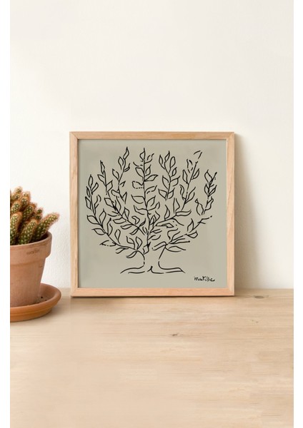 Ahşap Çerçeveli Mdf Kare Tek Tablo Matisse Serisi (Kendi Tablo Setinizi Oluşturacağınız Liste) 23 x 23 TX1000