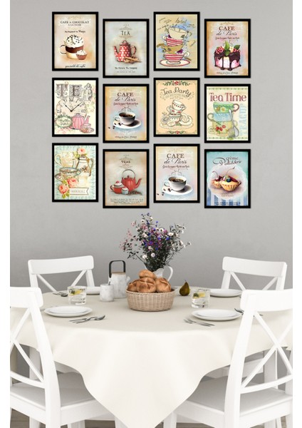 Dekorize Mdf Tablo Seti 12 Parça 3 mm - Mutfak Duvar Dekoru Mfset4 13 x 17 modelleri