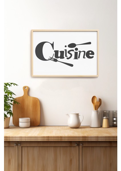 Ahşap Çerçeveli Mdf Tek Tablo Mutfak Dekoru Tablo (Kendi Tablo Setinizi Oluşturacağınız Liste) 23 x 32 Çerçeveli 1054