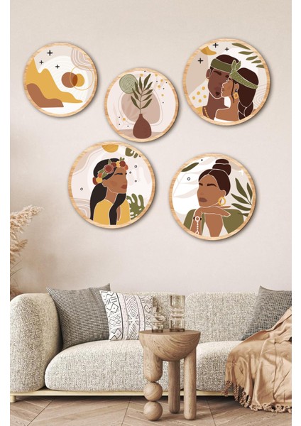 Notpa Dekorize Mdf 5 Parça Çerçeve Görünümlü Tablo Set 5006 50 x 70 modelleri