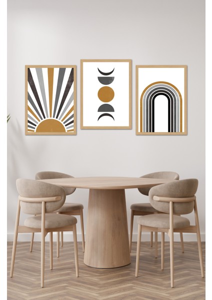 Dekorize Mdf Tablo Seti 3 Parça 3 mm - Salon Oturma Odası Için Bohem Duvar Dekoru 3041 13 x 17 fiyatları