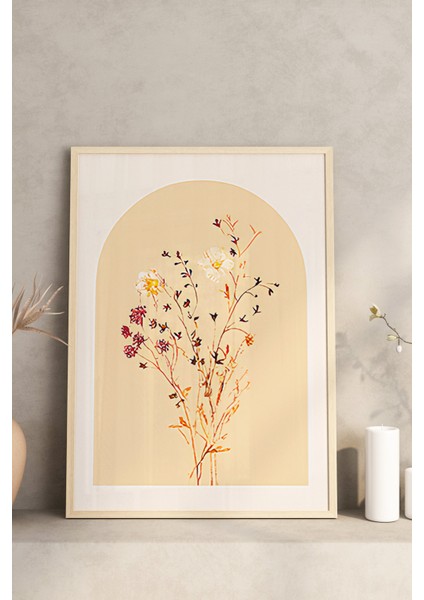 🌸 Pastel Tonlarda Çiçek Desenli 3’lü Çerçeveli Dekoratif Tablo Seti 🌿 CRV1162 23 x 32 modelleri