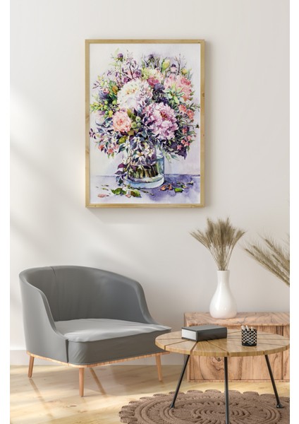 Ahşap Çerçeveli Mdf Tek Tablo Çiçek Dekoru Tablo (Kendi Tablo Setinizi Oluşturacağınız Liste) 23 x 32 Çerçeveli 1072 fiyatları