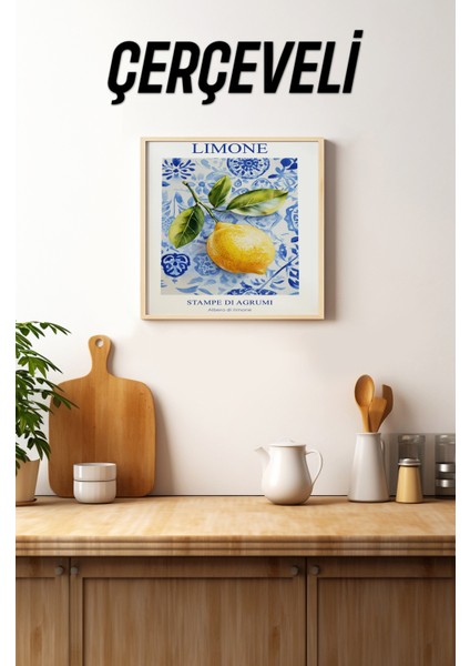 Ahşap Çerçeveli Mdf Kare Tek Tablo (Kendi Tablo Setinizi Oluşturacağınız Liste) Mutfak 23 x 23 Çerçeveli TX1068