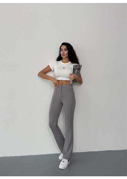 Krep Kumaş Likralı Kadın Palazzo Pantolon 3'lü Set fiyatları