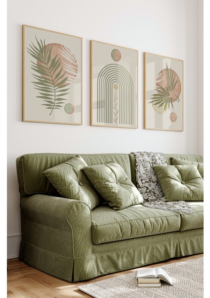 Dekorize Mdf Tablo Seti 3 Parça 3 mm - Çerçeveli Tablo Seti Salon Oturma Odası Için 3048 23 x 32 fiyatları