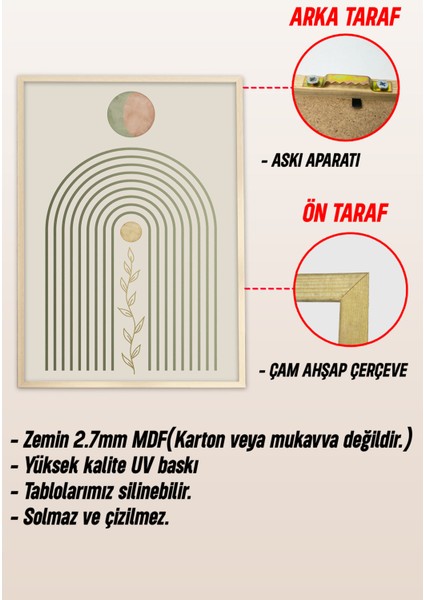 Dekorize Mdf Tablo Seti 3 Parça 3 mm - Çerçeveli Tablo Seti Salon Oturma Odası Için 3048 23 x 32 modelleri