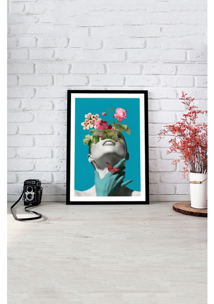 Notpa Tek Tablo Çerçeve Görünümlü Ahşap Duvar Tablosu A4 21 x 29.7 A4-1