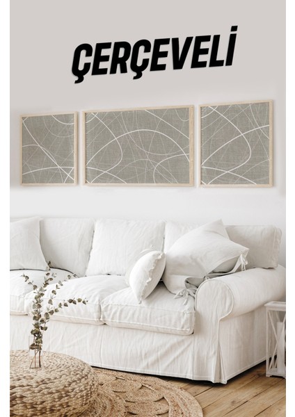 Ahşap Çerçeveli Mdf Tablo Seti Matisse, Bohem, Kusama Salon ve Oturma Odası Için 326 Serisi 32 cm Varyantlı