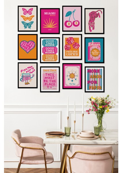 Dekorize Mdf Tablo Seti 12 Parça 3 mm - Kız Odası Için Duvar Dekoru MTF12 13 x 17 fiyatları