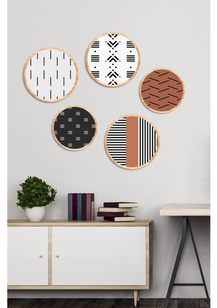 Dekorize Mdf 5 Parça Çerçeve Görünümlü Tablo Set 5016 50 x 70