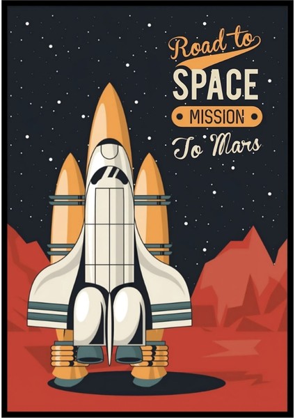 Dekorize Mdf Tablo Seti 3 Parça 3mm - Space Roket - Uzay Salon Oturma Odası Için Duvar Dekoru 13 x 17 modelleri