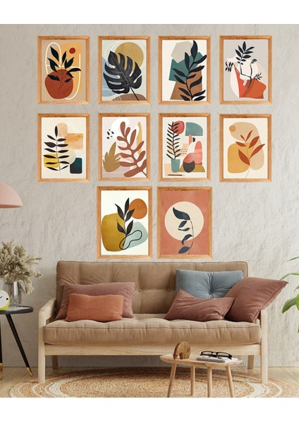 Dekorize Mdf Tablo Seti 10 Parça 3 mm - Çiçek Salon Oturma Yatak Odası Için Duvar Dekoru 13 x 17 fiyatları