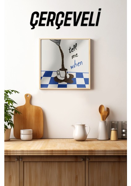 Ahşap Çerçeveli Mdf Kare Tek Tablo (Kendi Tablo Setinizi Oluşturacağınız Liste) MUTFAK03 23 x 23 Çerçeveli TX1100
