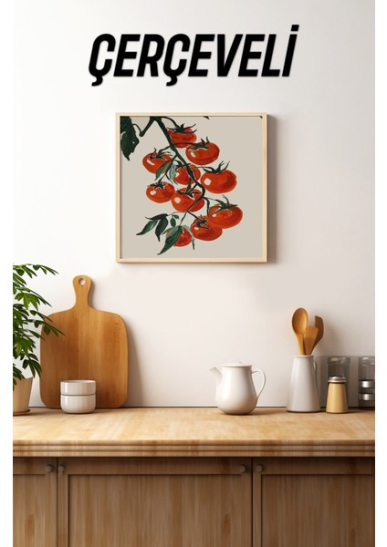 Ahşap Çerçeveli Mdf Kare Tek Tablo (Kendi Tablo Setinizi Oluşturacağınız Liste) MUTFAK03 23 x 23 Çerçeveli TX1184