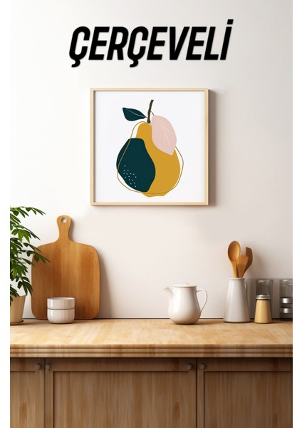 Ahşap Çerçeveli Mdf Kare Tek Tablo (Kendi Tablo Setinizi Oluşturacağınız Liste) MUTFAK02 23 x 23 Çerçeveli TX1180