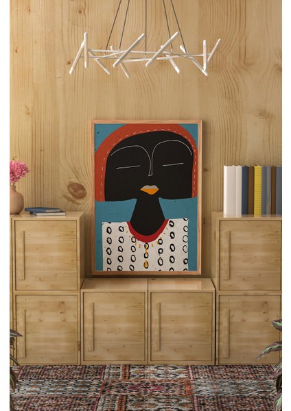 Ahşap Çerçeveli Mdf Tek Tablo Abstract Yüz Modeli Tablo (Kendi Tablo Setinizi Oluşturacağınız Liste) 23 x 32 Çerçevelli 1100