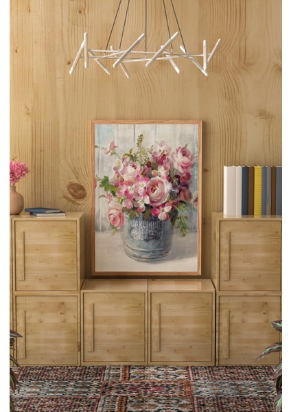 Ahşap Çerçeveli Mdf Tek Tablo Çiçek Dekoru Tablo (Kendi Tablo Setinizi Oluşturacağınız Liste) 23 x 32 Çerçeveli 1074