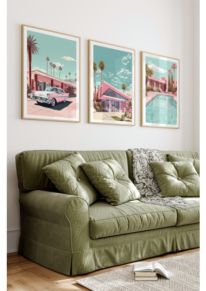 Dekorize Mdf Tablo Seti 3 Parça 3 mm - Çerçeveli Tablo Seti Salon Oturma Odası Için 3057 23 x 32 fiyatları