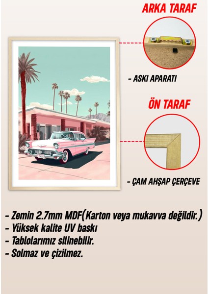 Dekorize Mdf Tablo Seti 3 Parça 3 mm - Çerçeveli Tablo Seti Salon Oturma Odası Için 3057 23 x 32 modelleri