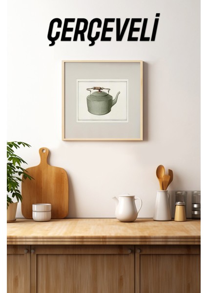 Ahşap Çerçeveli Mdf Kare Tek Tablo (Kendi Tablo Setinizi Oluşturacağınız Liste) MUTFAK02 23 x 23 Çerçeveli TX1173